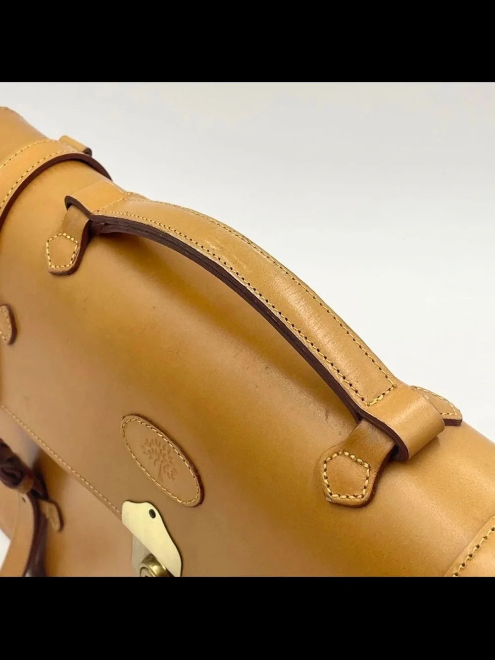 Mulberry Men's Leather Satchel in Warm Tan